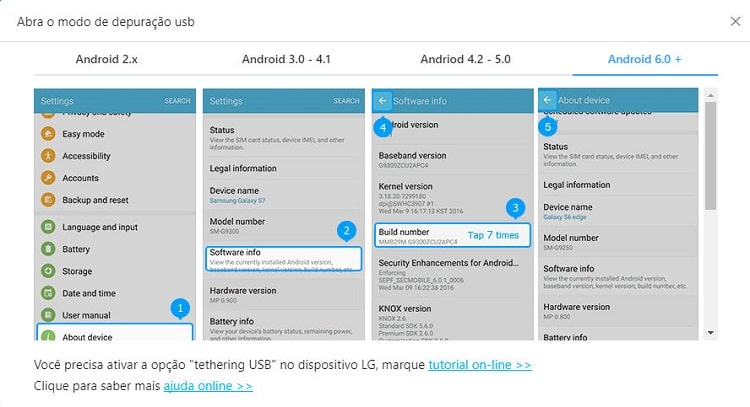 enable usb debugging on android 6.0 or above