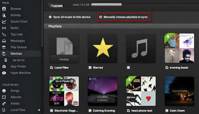 Choose iTunes Playlists to Sync