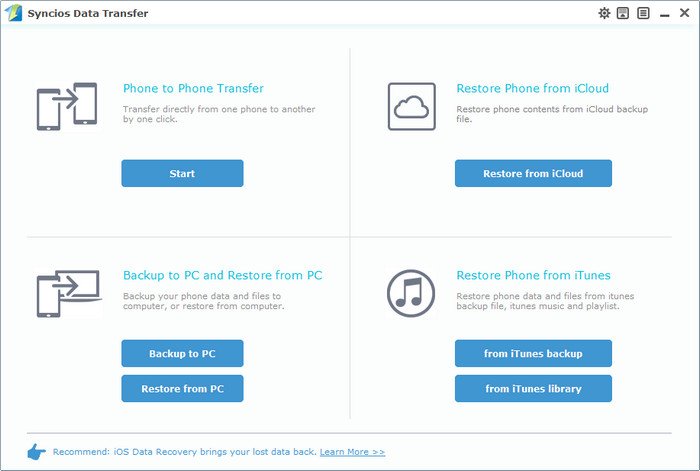 iphone to iPhone Data Transfer interface