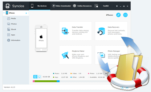 Syncios Pro - iOS 设备数据恢复还原传输软件丨“反”斗限免