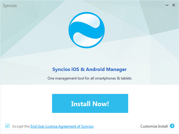 Installieren Syncios iOS Manager