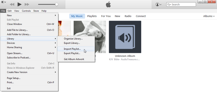 Import Playlists to iTunes