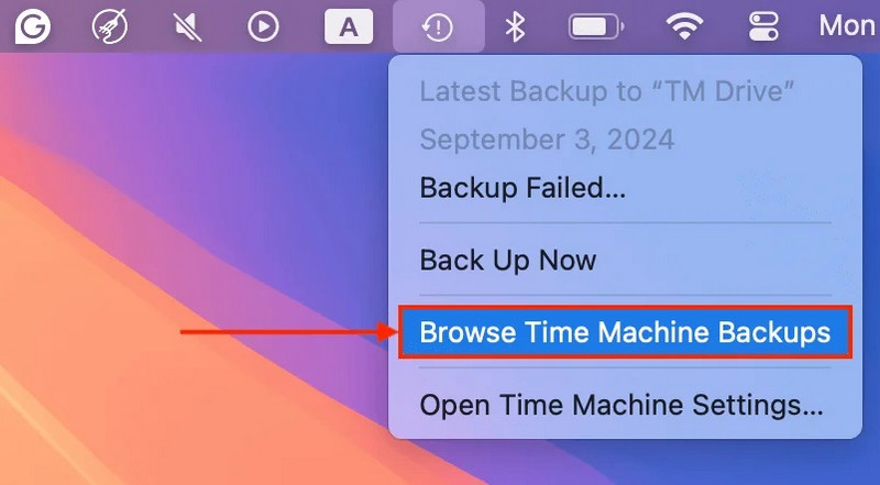 browse time machine backup