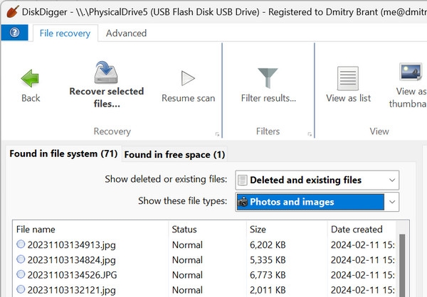 data recovery software for windows: diskdigger