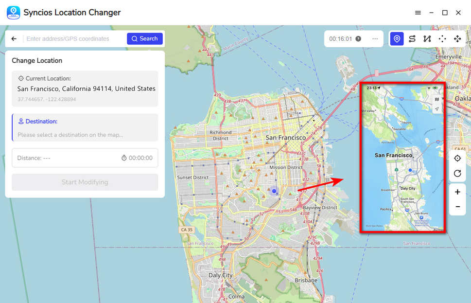 change location on iPhone with one click