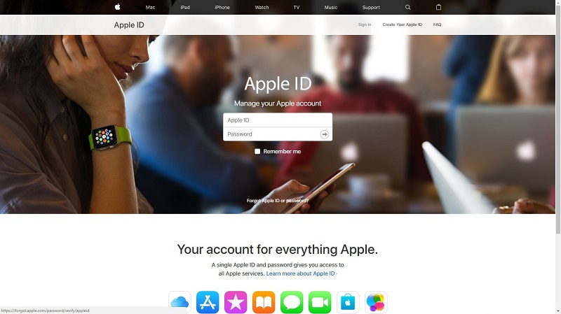 Apple ID official website