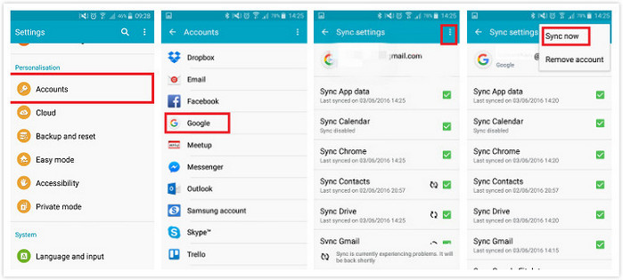 Backup Android Data to Google Account