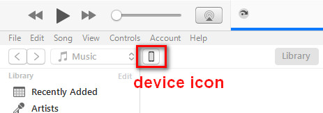 device icon in iTunes