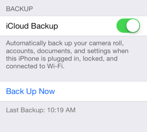 iCloud backup