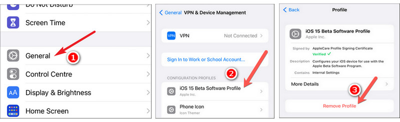 Remove the iOS 15 Beta Profile