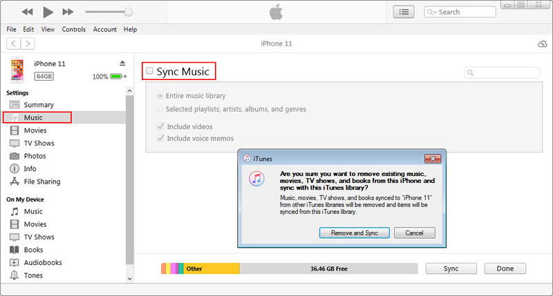 itunes sync playlist to iphone