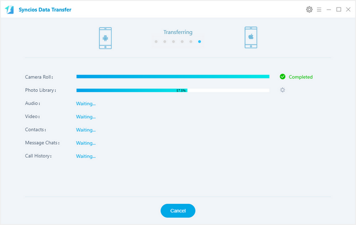 transfer data from samsung to iPhone 8 plus