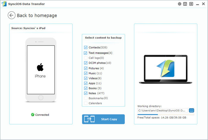 one-click iphone to pc backup