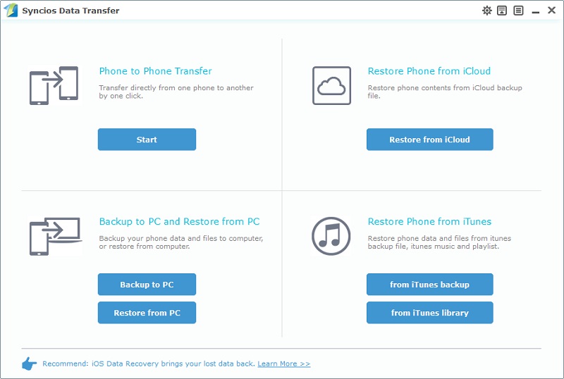 Phone Data Transfer Homepage