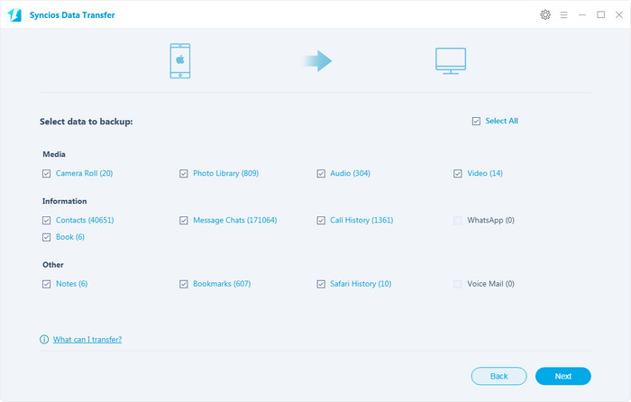 syncios data transfer will not connect to my andriod