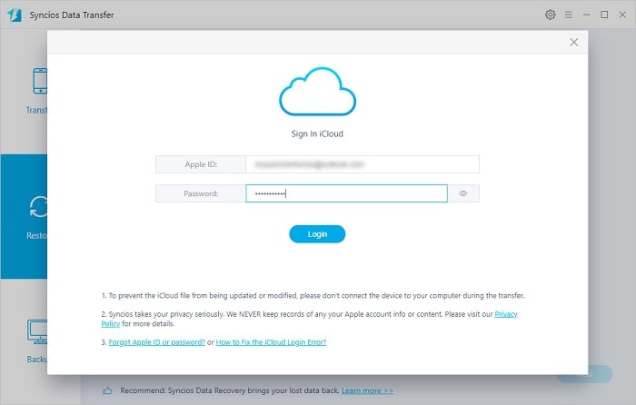 transfer data from iCloud Backup to Samsung Galaxy S20