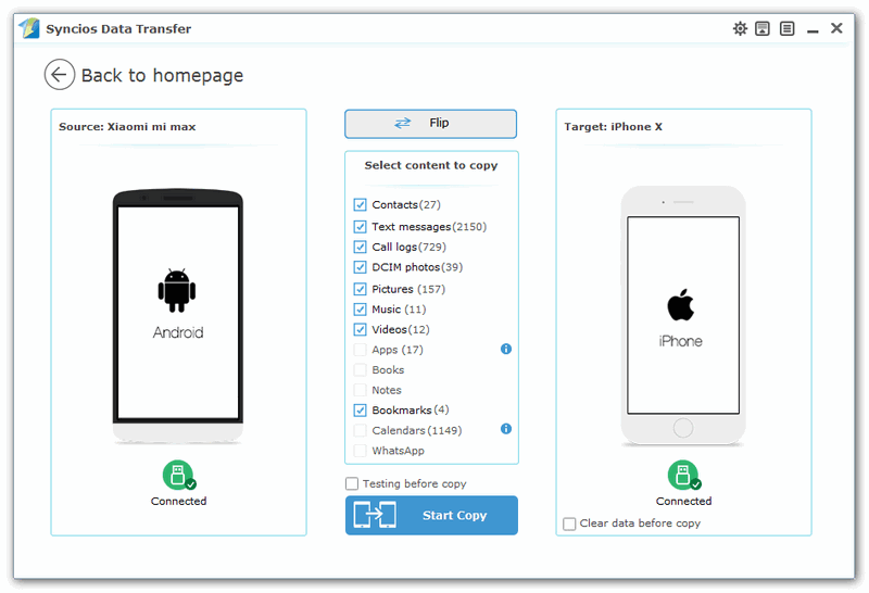 Can you transfer iphone data to android