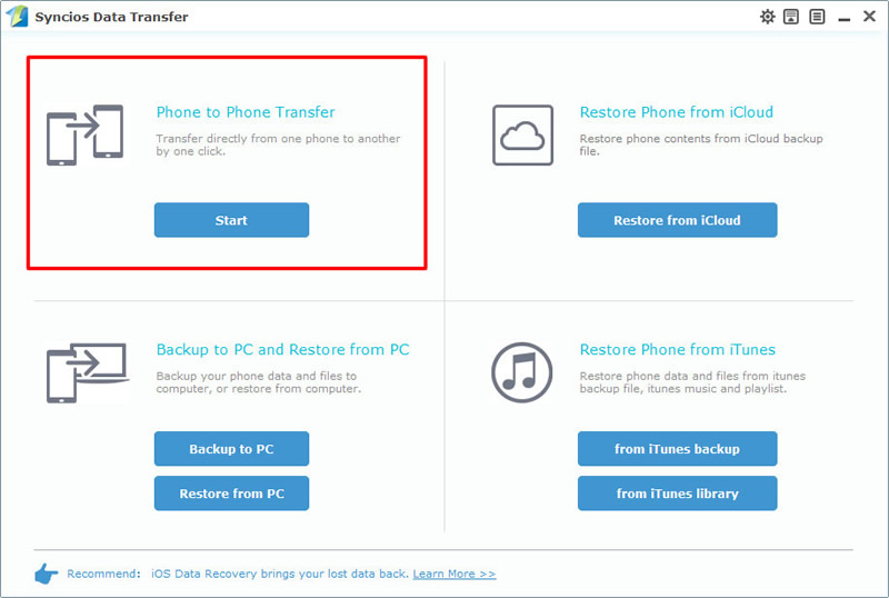 select phone to phone transfer