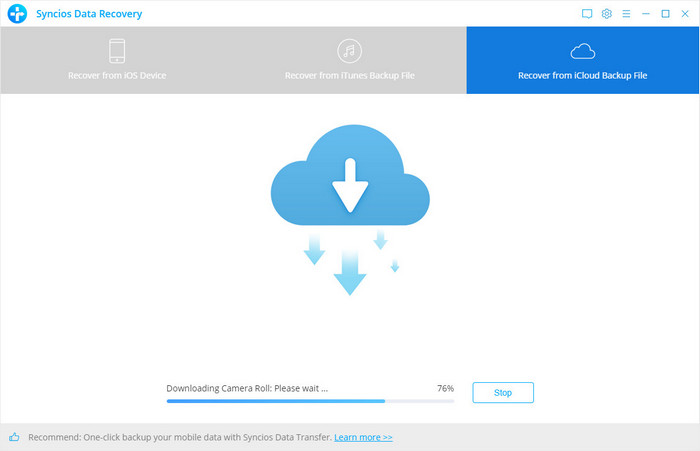 choose icloud data to recover