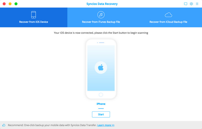 connect ios device to data recovery