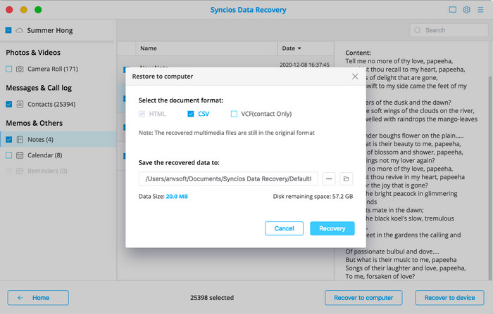 recover icloud data to computer