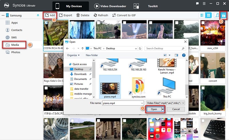 import old Samsung videos to Samsung Galaxy Note 20