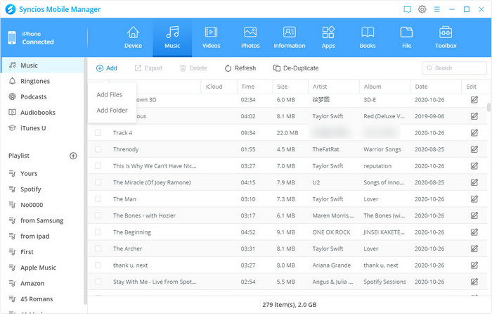 syncios iphone manager