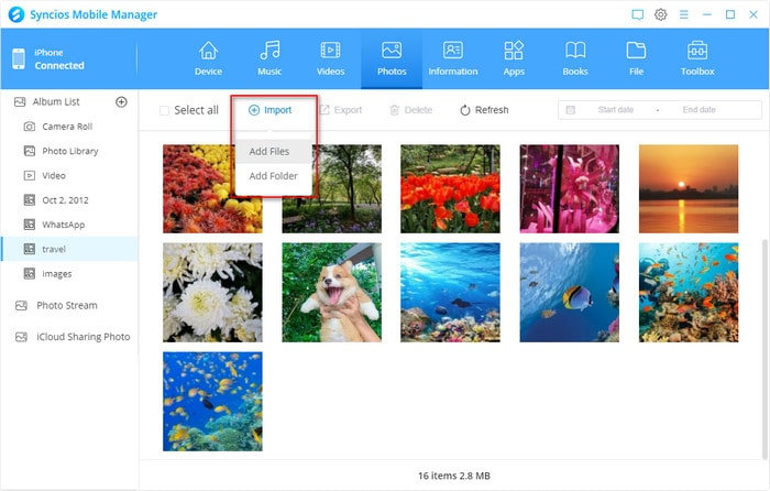transfer specific photos from PC to iPhone 13