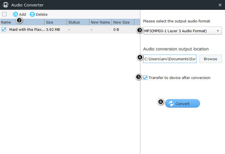 Syncios iPod Audio Converter