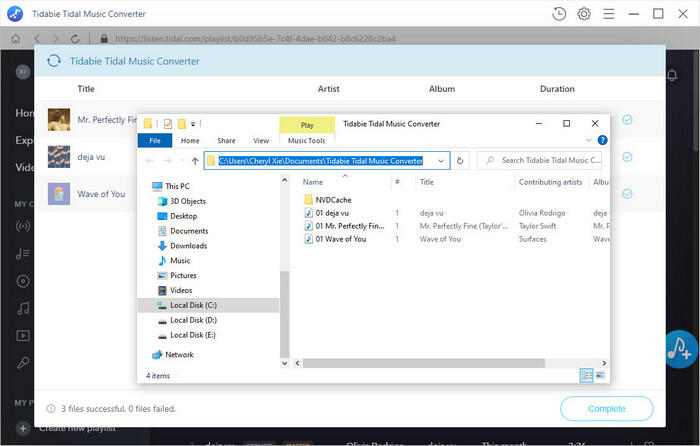 open converted songs from local folder