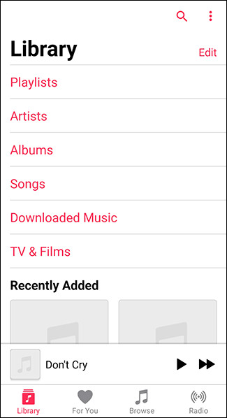 find iTunes music library on Samsung Galaxy S22