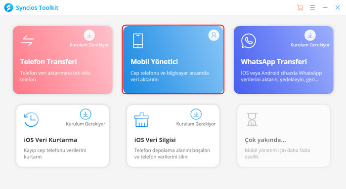 start Syncios Mobile Manager